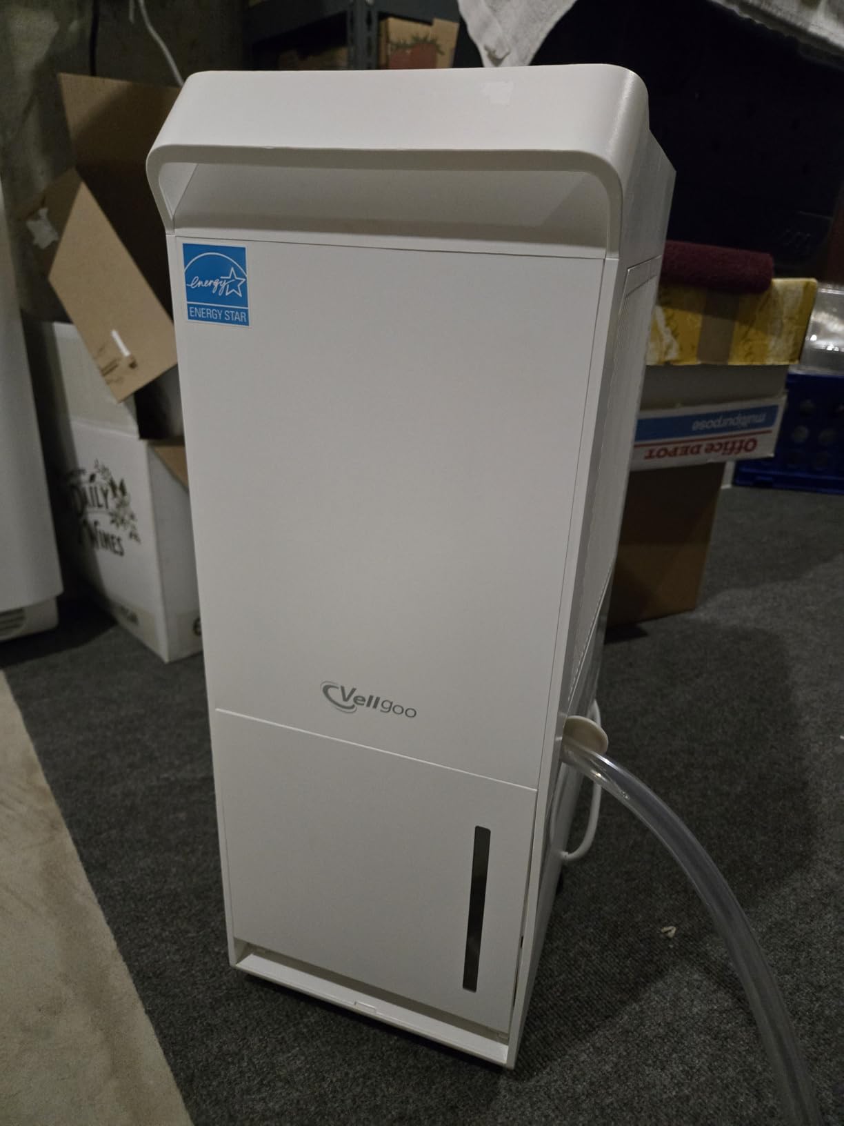 4,500 Sq.Ft Most Efficient Energy Star 2025 Dehumidifier,Vellgoo Max 70 Pint/D (Standard 56 Pint/D) Dehumidifier for Basement with Drain Hose, Smart Humidity Control, for Home, Bathroom, Garage - Customer Photo 1