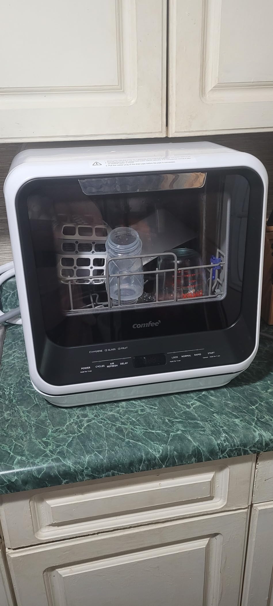 COMFEE' Portable Mini Dishwasher Countertop with 5L Built-in Water Tank for Apartments& RVs, No Hookup Needed, 6 Programs, 360 Dual Spray, 162F High-Temp& Air-Dry Function Customer Review COMFEE' Portable Mini Dishwasher Countertop with 5L Built-in Water Tank for Apartments& RVs, No Hookup Needed, 6 Programs, 360 Dual Spray, 162F High-Temp& Air-Dry Function - Customer Photo 4
