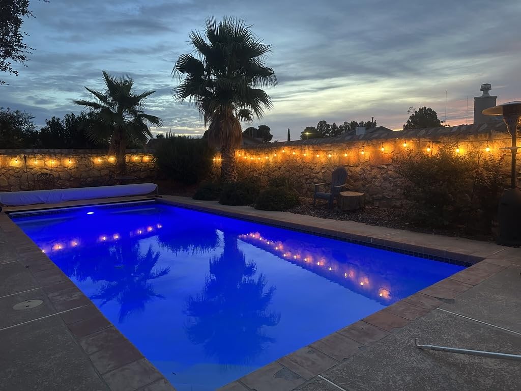 HQUA PN01DC LED Inground Pool Lighting System RGBW Color Change 10 Inch 50W, Remote/App Control, 120V AC, 100 Feet Cord customer photo 2