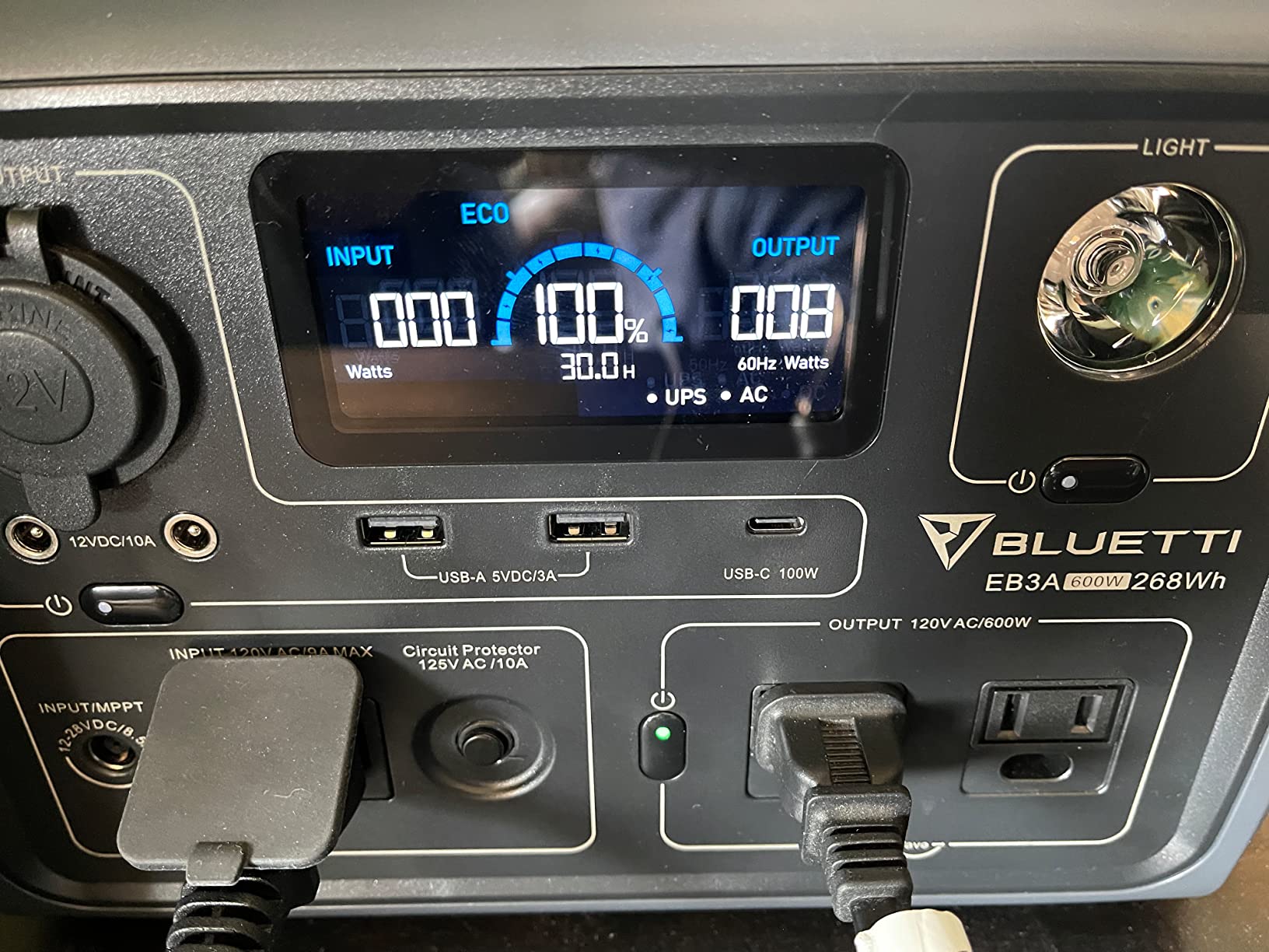 BLUETTI EB3A Portable Power Station, 268Wh Solar Generator LiFePO4 Battery Backup w/ 2 600W (1200W Surge) AC Outlets, Recharge from 0-80% in 30 Min., LFP Backup for Outdoor Camping, Trip, Power Outage Customer Review BLUETTI EB3A Portable Power Station, 268Wh Solar Generator LiFePO4 Battery Backup w/ 2 600W (1200W Surge) AC Outlets, Recharge from 0-80% in 30 Min., LFP Backup for Outdoor Camping, Trip, Power Outage - Customer Photo 2