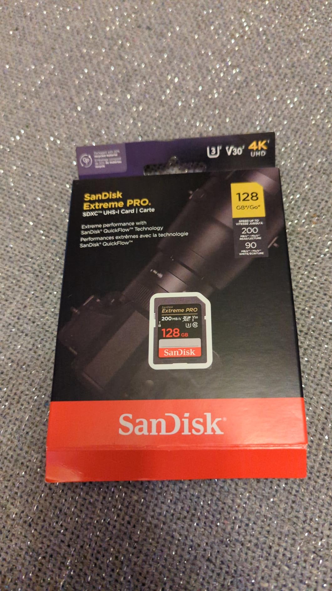 SanDisk 128GB Extreme PRO SDXC UHS-I Memory Card - C10, U3, V30, 4K UHD Customer Review SanDisk 128GB Extreme PRO SDXC UHS-I Memory Card - C10, U3, V30, 4K UHD - Customer Photo 2