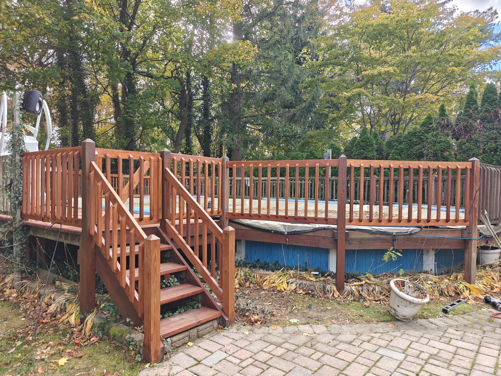 DEFY Ultra Semi-Transparent Outdoor Wood Stain and Sealer in One – Cedar Tone, 1 Gallon, Deck Stain and Sealer | Rich Color and Satin Sheen for All Wood Types Customer Review DEFY Ultra Semi-Transparent Outdoor Wood Stain and Sealer in One – Cedar Tone, 1 Gallon, Deck Stain and Sealer | Rich Color and Satin Sheen for All Wood Types - Customer Photo 1
