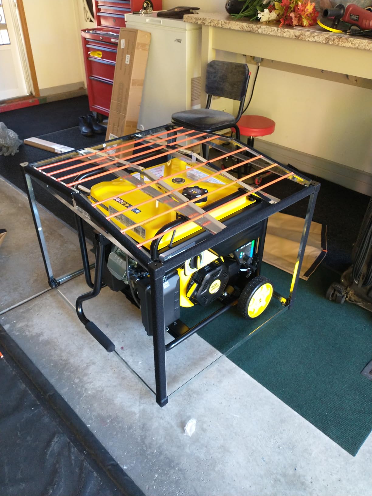 Generator Shed - Combining Generator Covers While Running & Generator Covers for Outside Storage into one. A Compact Generator Running Cover & Enclosure Built On Steel Frame (GCE) Customer Review Generator Shed - Combining Generator Covers While Running & Generator Covers for Outside Storage into one. A Compact Generator Running Cover & Enclosure Built On Steel Frame (GCE) - Customer Photo 2