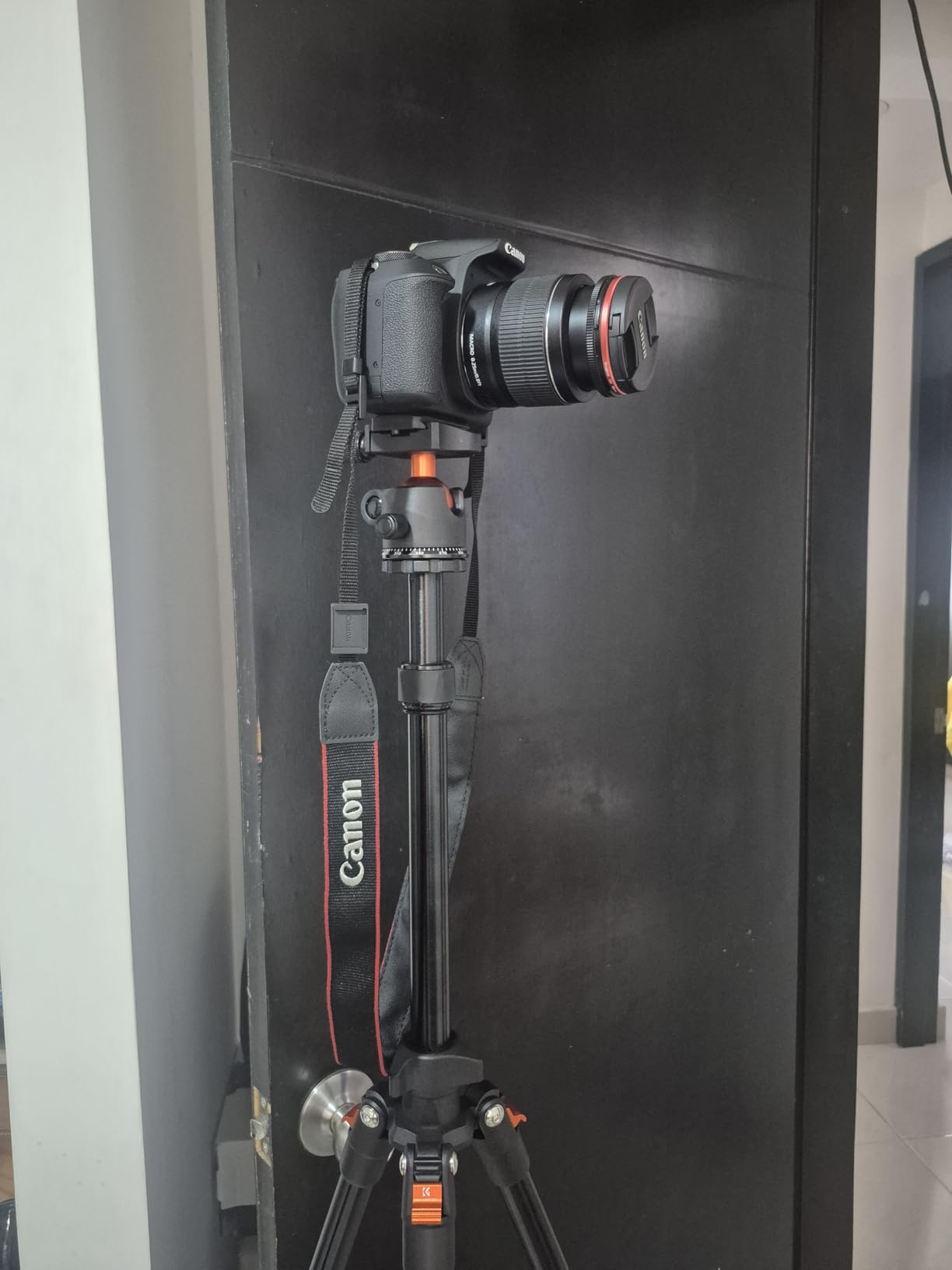 K&F CONCEPT 64 inch/163 cm Camera Tripod,Lightweight Travel Outdoor DSLR Tripods with 360 Degree Ball Head Load Capacity 17.6 lbs/8 kg,Cellphone Clip for Smartphone Live Streaming Vlog O234A1+BH-36 - Customer Photo 1