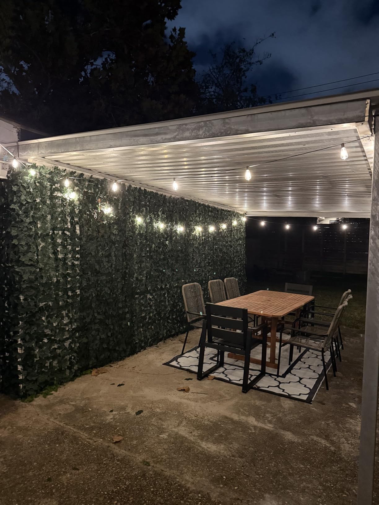 Brightever LED Outdoor String Lights 100FT Patio Lights with 52 Shatterproof ST38 Vintage Edison Bulbs, Outside Hanging Light Waterproof for Porch, Deck, Garden, Backyard, Balcony, 2700K Dimmable customer photo 2