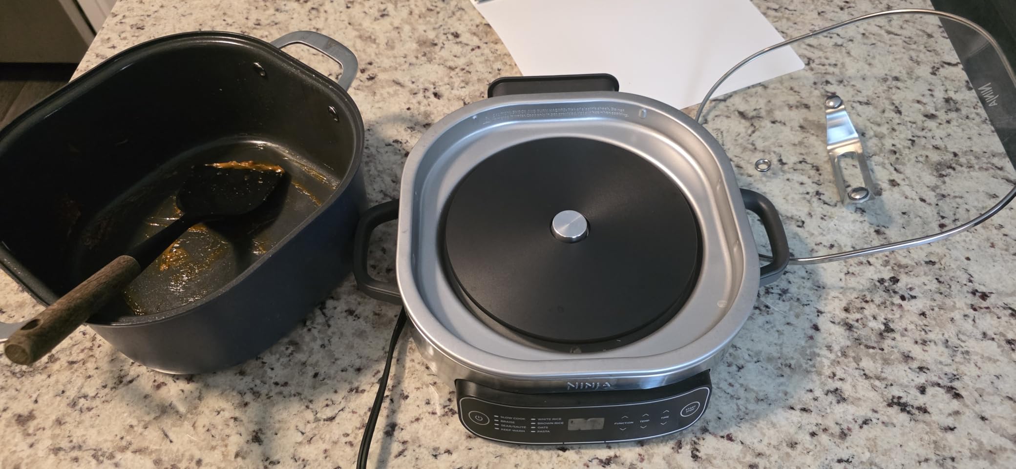 Ninja MC1001 Foodi PossibleCooker PRO 8.5 Quart Multi-Cooker, with 8-in-1 Slow Cooker, Dutch Oven, Steamer, Glass Lid Integrated Spoon, Nonstick, Oven Safe Pot to 500F, Sea Salt Gray customer photo 2