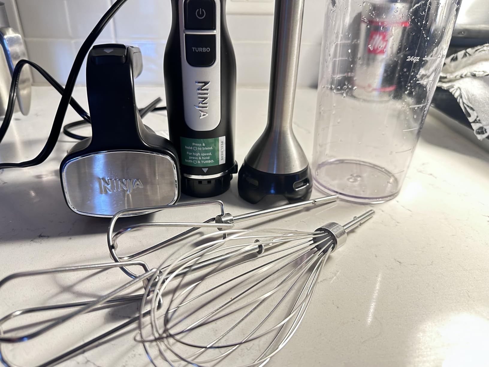 Ninja Hand Mixer, Immersion Blender, Foodi Power Mixer System, 750-Peak-Watt Handheld Emulsion Blender & Electric Hand Mixer Combo With Whisk, Beaters & 3-Cup Blending Vessel, Black CI101 Customer Review Ninja Hand Mixer, Immersion Blender, Foodi Power Mixer System, 750-Peak-Watt Handheld Emulsion Blender & Electric Hand Mixer Combo With Whisk, Beaters & 3-Cup Blending Vessel, Black CI101 - Customer Photo 1