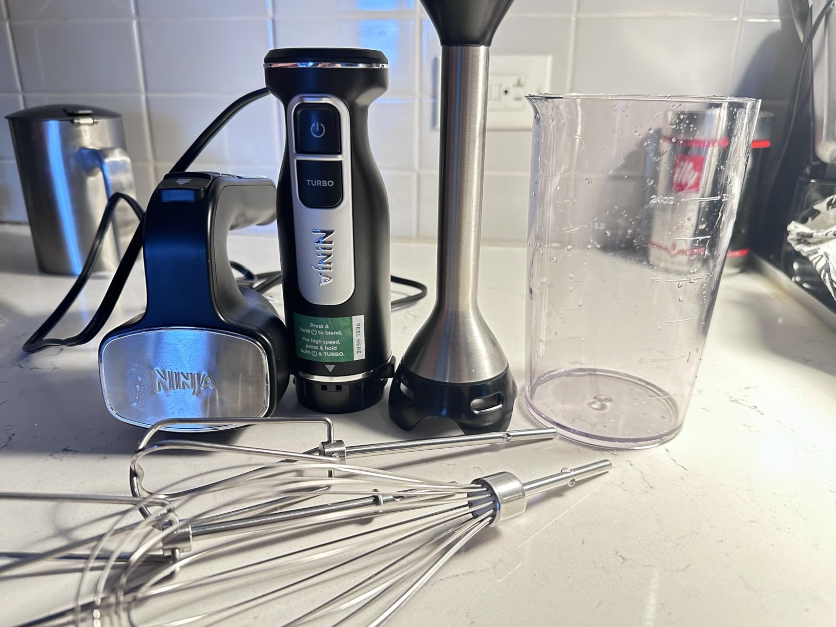Ninja Hand Mixer, Immersion Blender, Foodi Power Mixer System, 750-Peak-Watt Handheld Emulsion Blender & Electric Hand Mixer Combo With Whisk, Beaters & 3-Cup Blending Vessel, Black CI101 Customer Review Ninja Hand Mixer, Immersion Blender, Foodi Power Mixer System, 750-Peak-Watt Handheld Emulsion Blender & Electric Hand Mixer Combo With Whisk, Beaters & 3-Cup Blending Vessel, Black CI101 - Customer Photo 2
