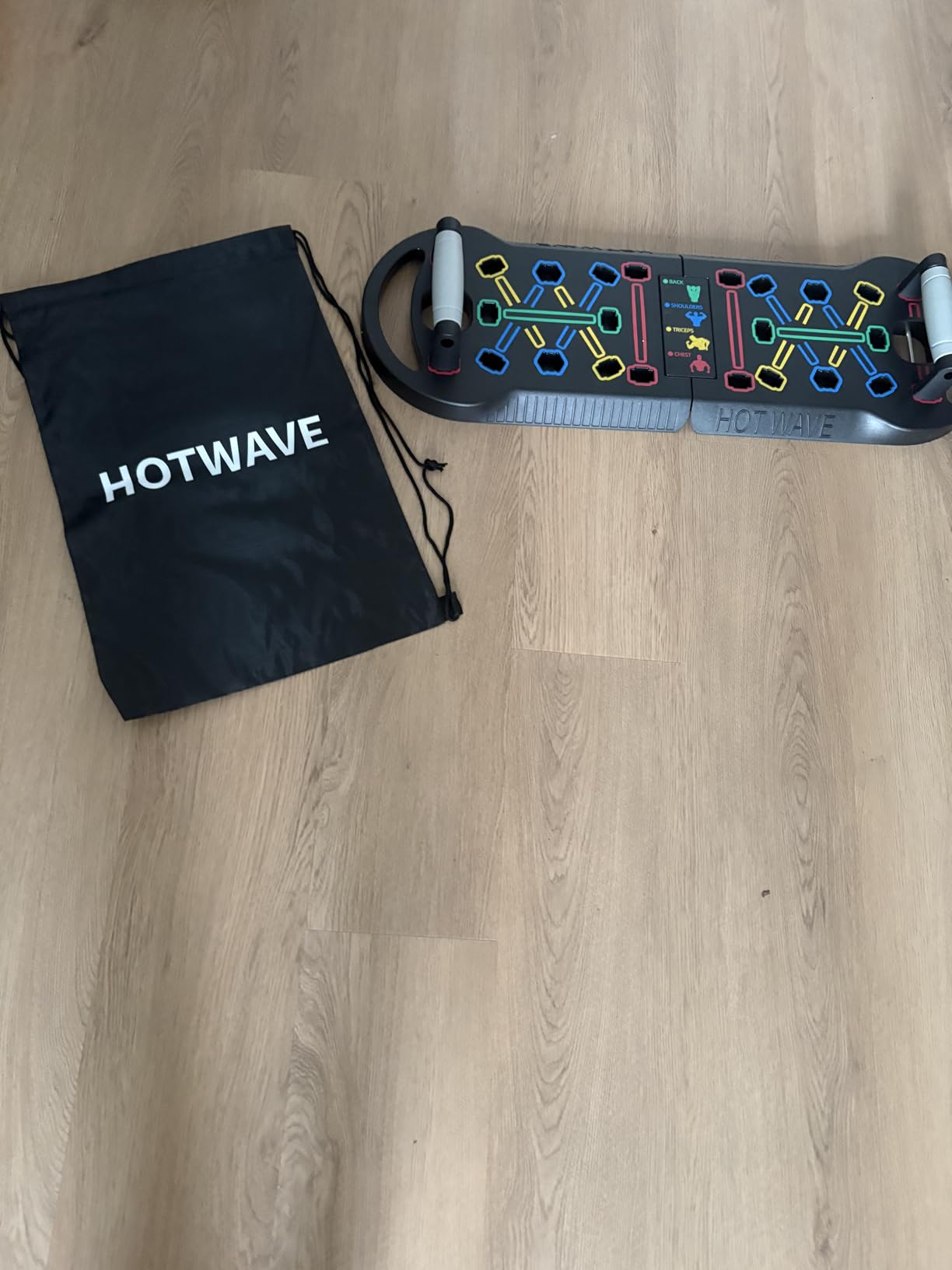 HOTWAVE Push Up Board Fitness, Portable Foldable 20 in 1 Push Up Bar at Home Gym, Pushup Handles for Floor. Professional Strength Training Equipment For Man and Women,Patent Pending - Customer Photo 2