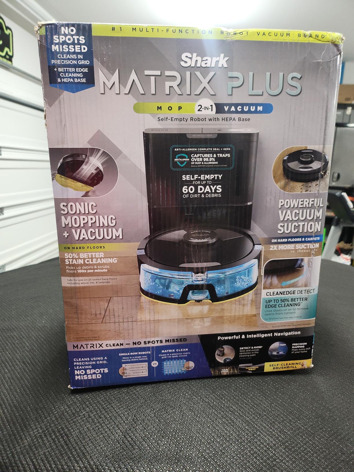Shark Matrix Plus 2in1 Robot Vacuum & Mop with Sonic Mopping, Matrix Clean, Home Mapping, HEPA Bagless Self Empty Base, CleanEdge, for Pet Hair, Wifi, Black/Silver (RV2610WA) Customer Review Shark Matrix Plus 2in1 Robot Vacuum & Mop with Sonic Mopping, Matrix Clean, Home Mapping, HEPA Bagless Self Empty Base, CleanEdge, for Pet Hair, Wifi, Black/Silver (RV2610WA) - Customer Photo 1
