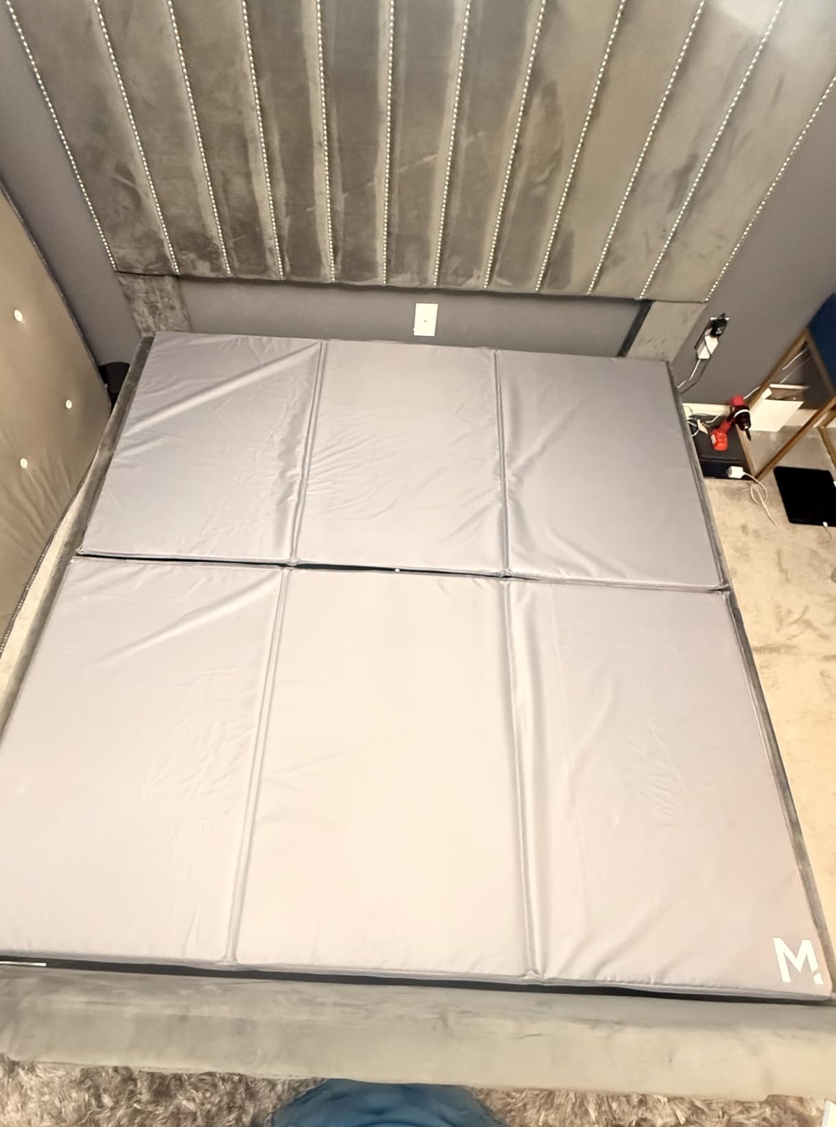 NEW JETO Metal Bed Frame,Queen Size Bed Frame with Storage Space,Heavy Duty Sturdy Mattress Foundation,Easy Assembly,No Box Spring Needed, Black,14 Inch,Queen - Customer Photo 1
