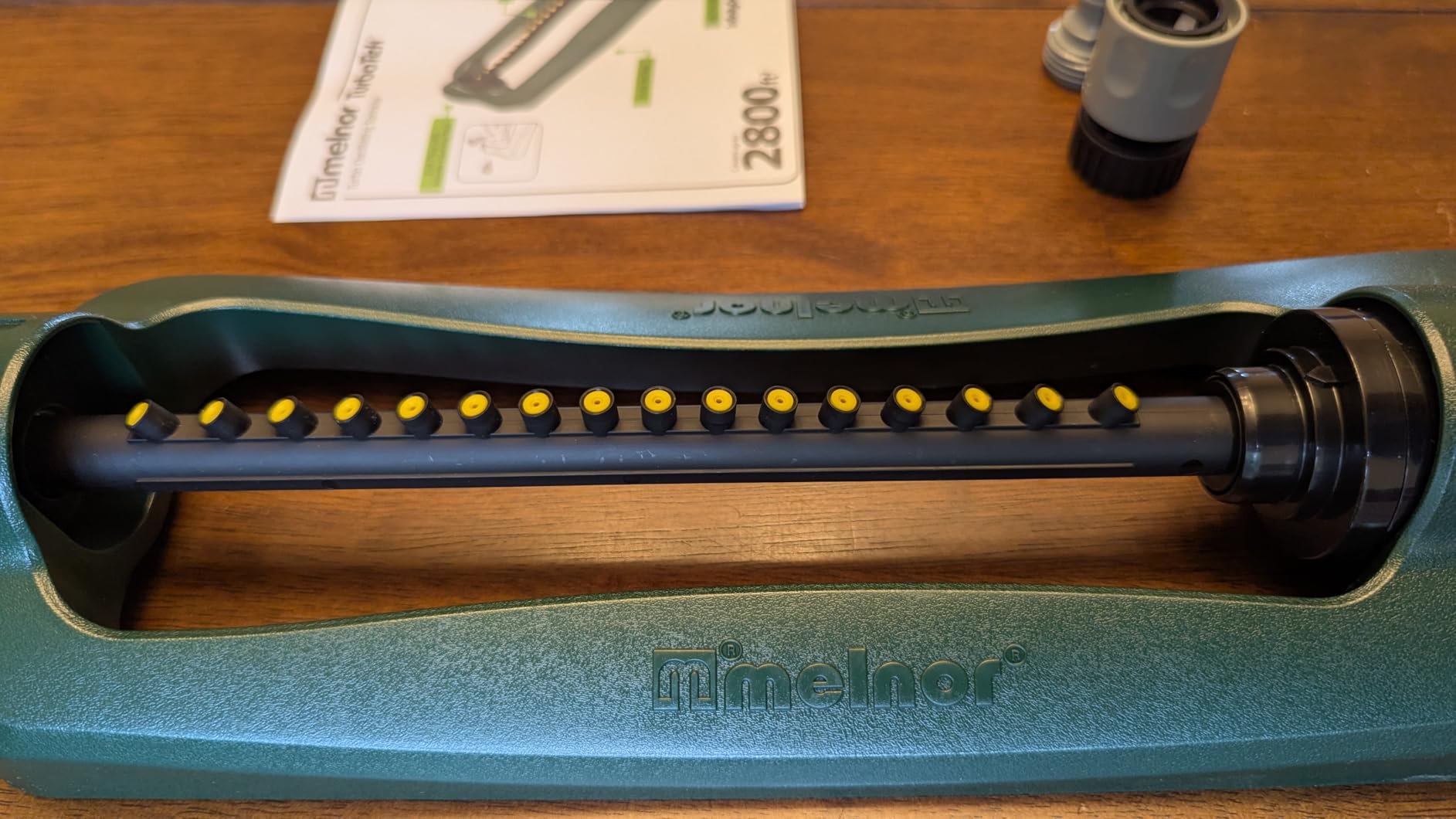Melnor Turbo Oscillating Sprinkler, 2800 Sq Ft: Range Adjustable | 65148AMZ | 16 Precision Nozzles | InfinityDrive Turbo Motor | Sliding Range Adjusters | Reduced Overspray customer photo 1