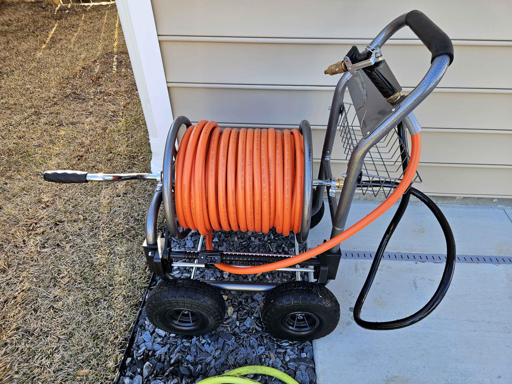 Giraffe Tools Garden Hose Reel Cart with Wheels,250FT 5/8