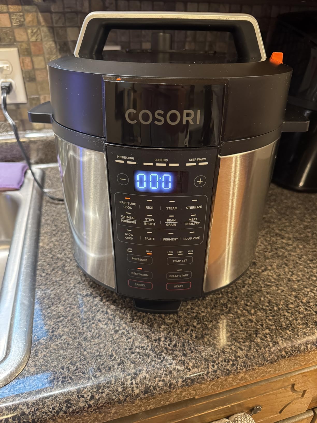 Cosori Pressure Cooker 6QT, Stainless Steel, 9-in-1 Multi Cooker, 12 Safety Features, Ceramic Inner Pot, Rice, Slow Cook, Sous Vide, Saute, 1100W customer photo 2