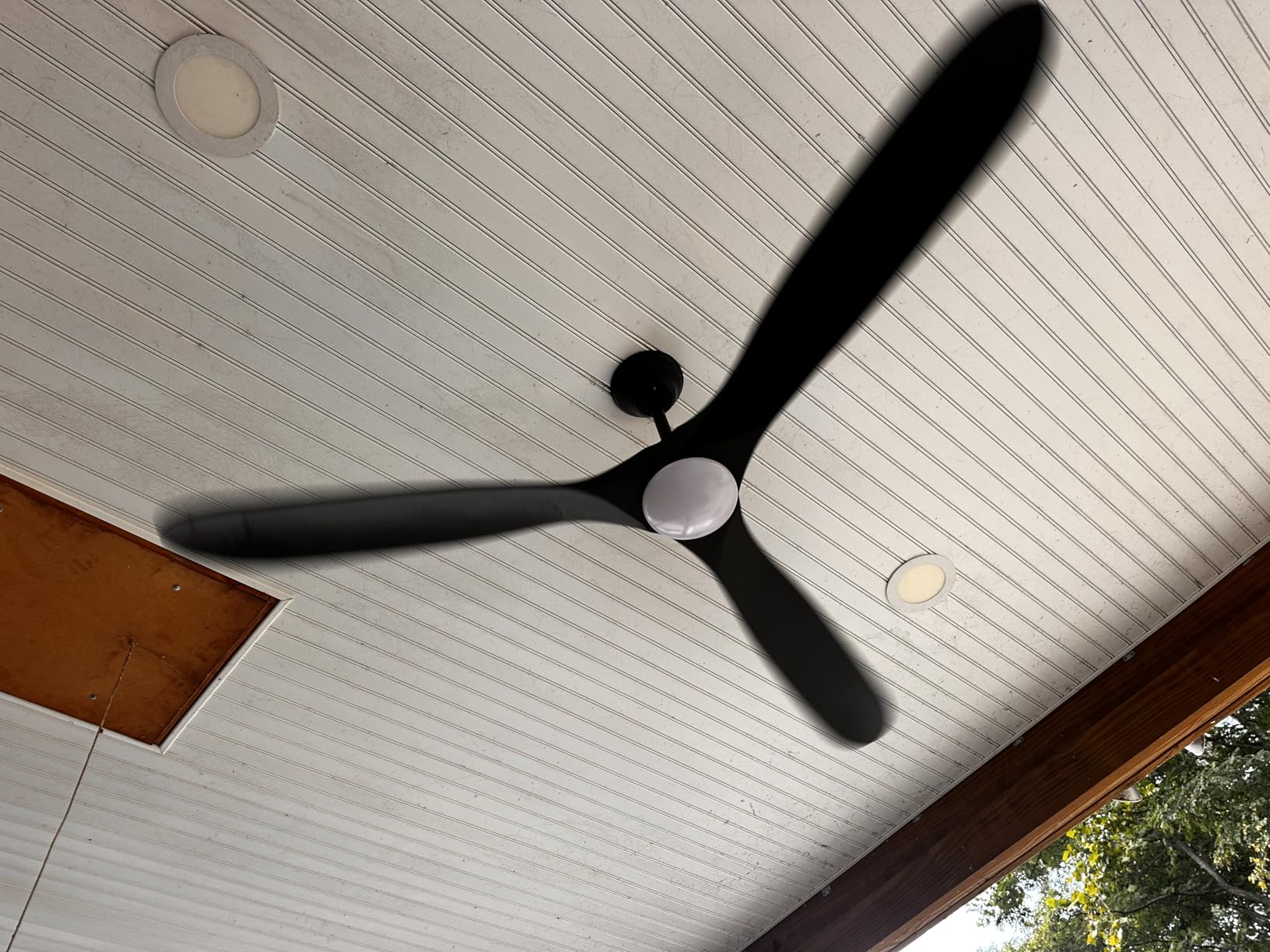 70 inch Large Ceiling Fan with Lights, Outdoor Ceiling Fan for Patio Damp Rated, 3 Blades Propeller Wood Ceiling fans with light, Reversible Quiet DC Motor for Exterior Porch Farmhouse Gazebo - Customer Photo 1