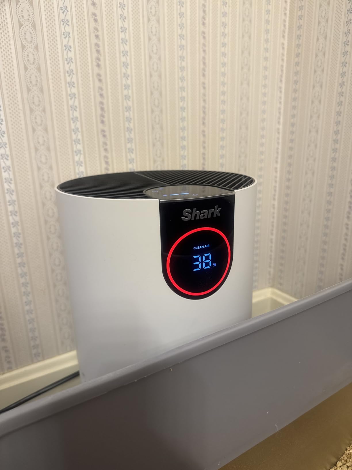 Shark Air Purifier for Home, Clean Sense, for Bedroom, Nursery, Home Office, Dorm, HEPA-Exceeding Filter, Captures Pollutants, Pet Dander, Dust, Odor, Smoke, and More, HP102PET, White Customer Review Shark Air Purifier for Home, Clean Sense, for Bedroom, Nursery, Home Office, Dorm, HEPA-Exceeding Filter, Captures Pollutants, Pet Dander, Dust, Odor, Smoke, and More, HP102PET, White - Customer Photo 1