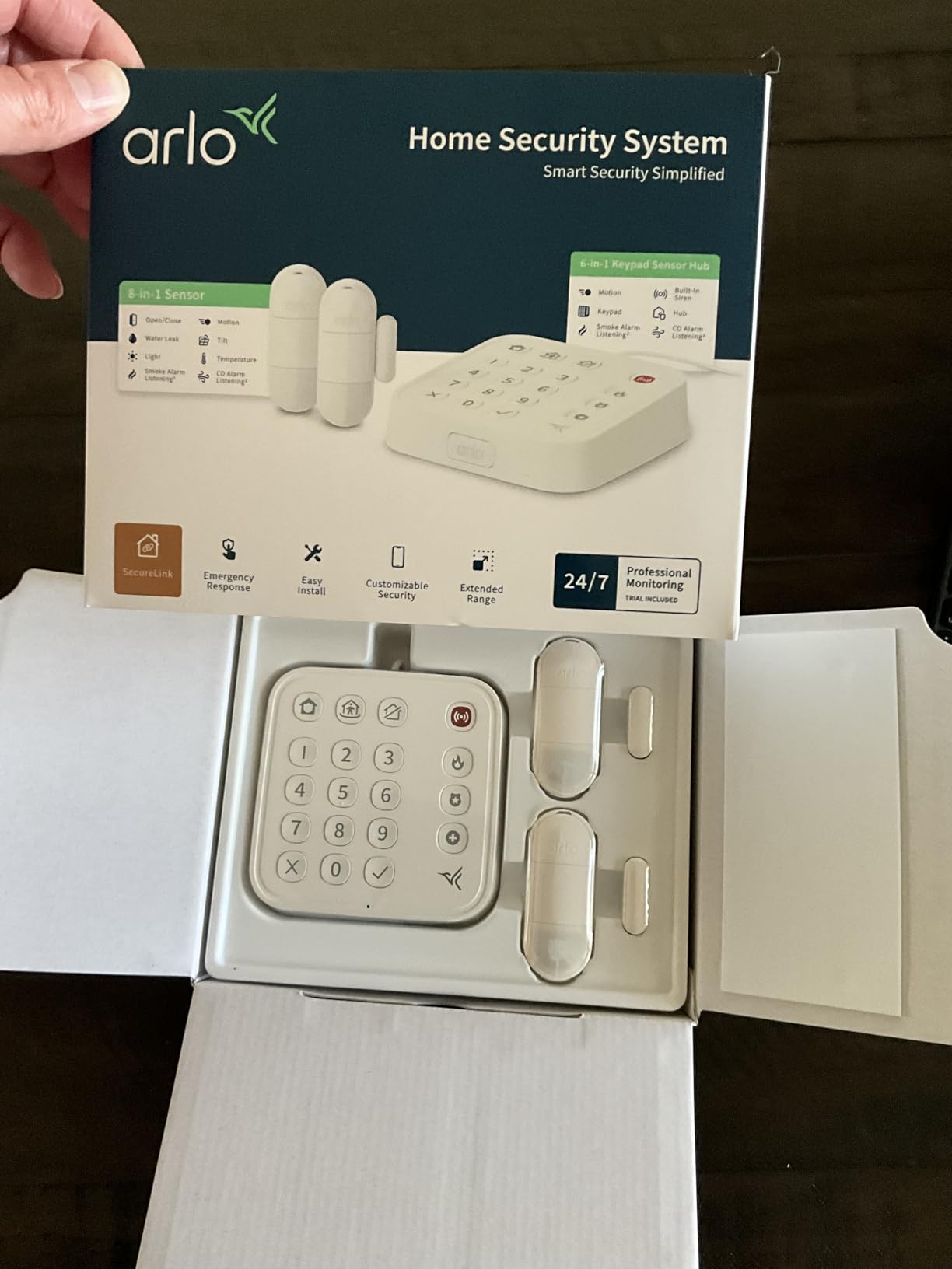 Arlo Home Security System - Alarm System with Wired Keypad Sensor Hub, 5 8-in-1 Sensors & Yard Sign - No Contract Required - DIY Installation customer photo 2