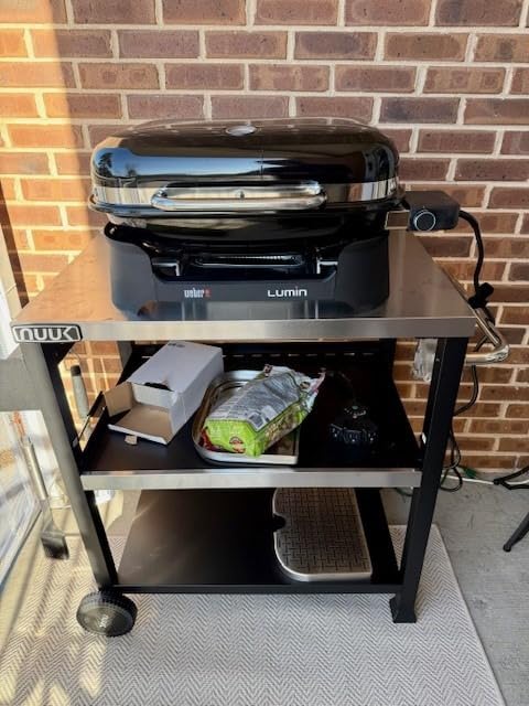 Weber® Lumin Portable Grill, Outdoor Electric Grill, BBQ Grill, Black | High‑Heat Outdoor Electric BBQ Reaching 600°F for Searing, Smoking, Steaming & Warming - Ideal for Small Spaces & Travel customer photo 1