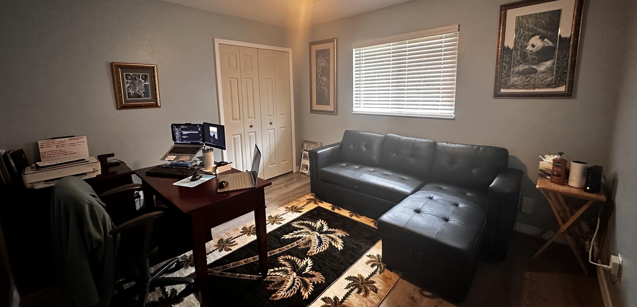 Multifunctional Sectional Sofa with Pull-Out Sleeper Bed & Hidden Storage – Reversible Chaise, Air Leather Customer Review Multifunctional Sectional Sofa with Pull-Out Sleeper Bed & Hidden Storage – Reversible Chaise, Air Leather - Customer Photo 2