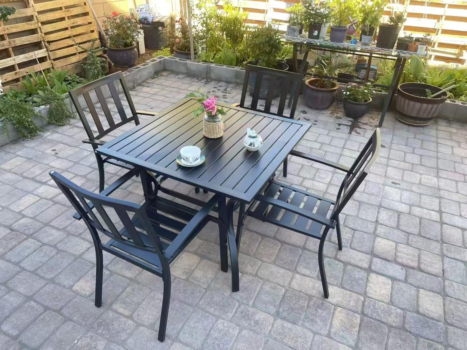 PHI VILLA 9 Pieces Outdoor Dining Set for 8, 60 PHI VILLA 9 Pieces Outdoor Dining Set for 8, 60