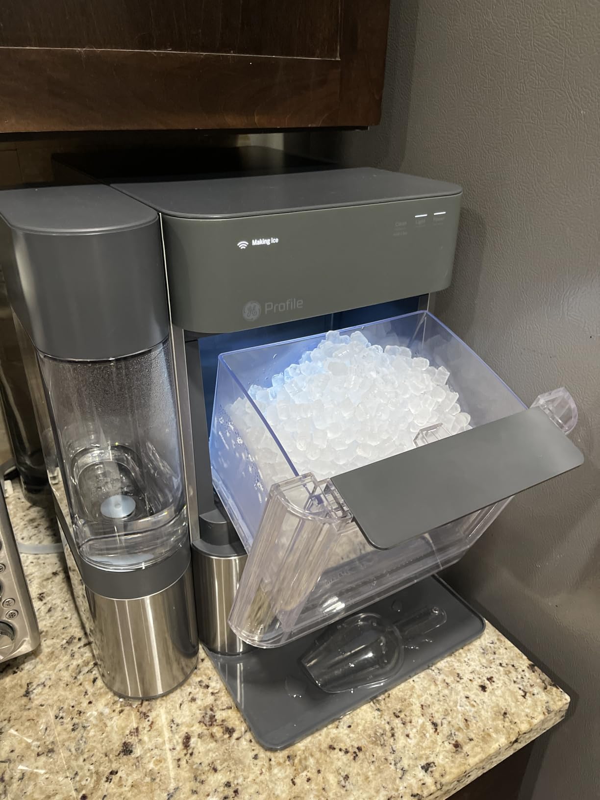 GE Profile Opal 2.0 XL with 1 Gallon Tank, Chewable Crunchable Countertop Nugget Ice Maker, Scoop included, 38 lbs in 24 hours, Pellet Ice Machine with WiFi & Smart Connected, Stainless Steel customer photo 1