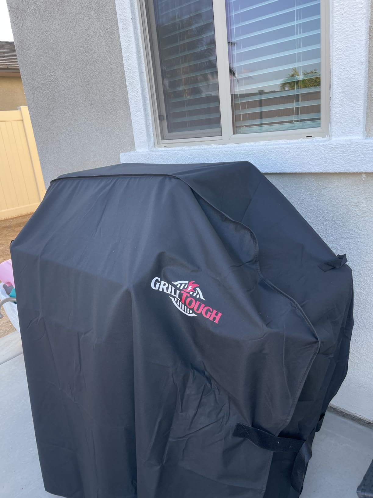 GrillTough Heavy Duty BBQ Grill Cover for Outdoor Grill, 58 Inch, Black | Waterproof, Rip-Proof Fabric, Weather & UV Resistant, Fade Resistant, Adjustable Straps, Secure Fit for Outdoor Grills customer photo 2