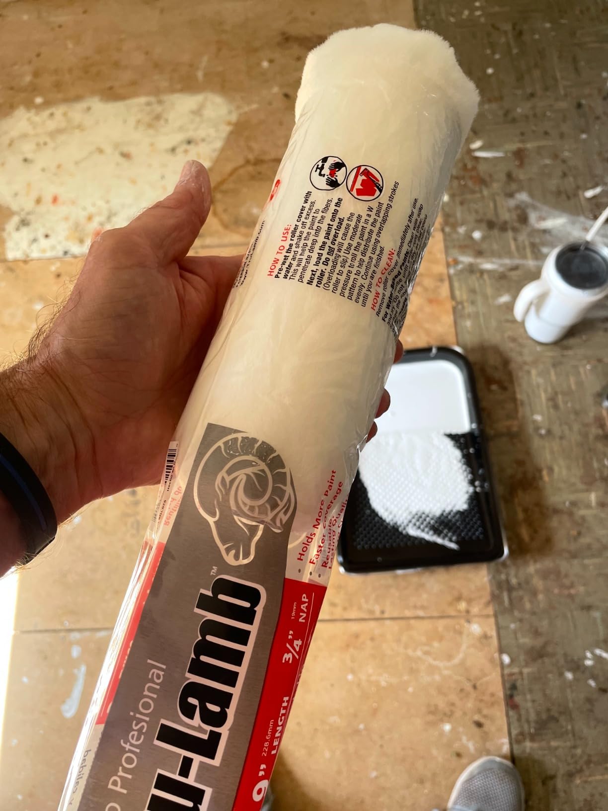 Tru-Lamb - 100% Natural Lambskin Professional Paint Roller (9 x 1 Tru-Lamb - 100% Natural Lambskin Professional Paint Roller (9 x 1