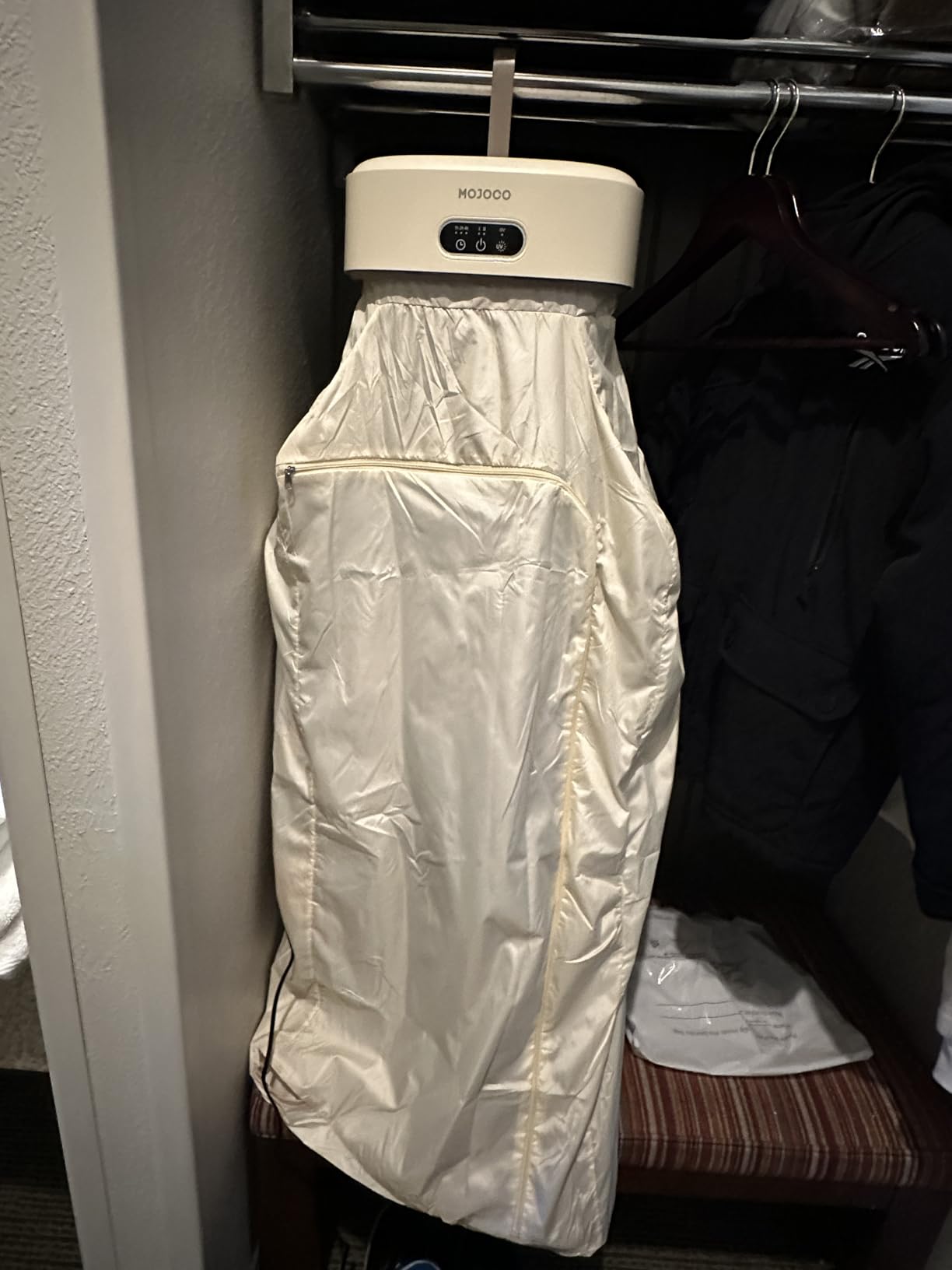 MOJOCO Portable Clothes Dryer - Mini/Compact Dryer for Apartment, RV, Travel - Small Quiet Fast-Drying Machine with Adjustable Timer & Hassle-Free Setup customer photo 1