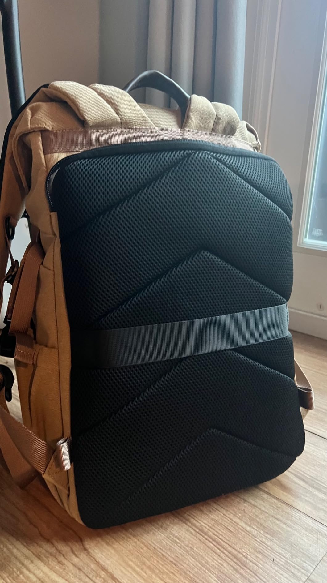 BAGSMART Camera Backpack, DSLR Camera Bag Backpacks for Photographers, Waterproof Anti-Theft Photography Backpack with 15 Inch Laptop Compartment & Tripod Holder, Ivory White - Customer Photo 1