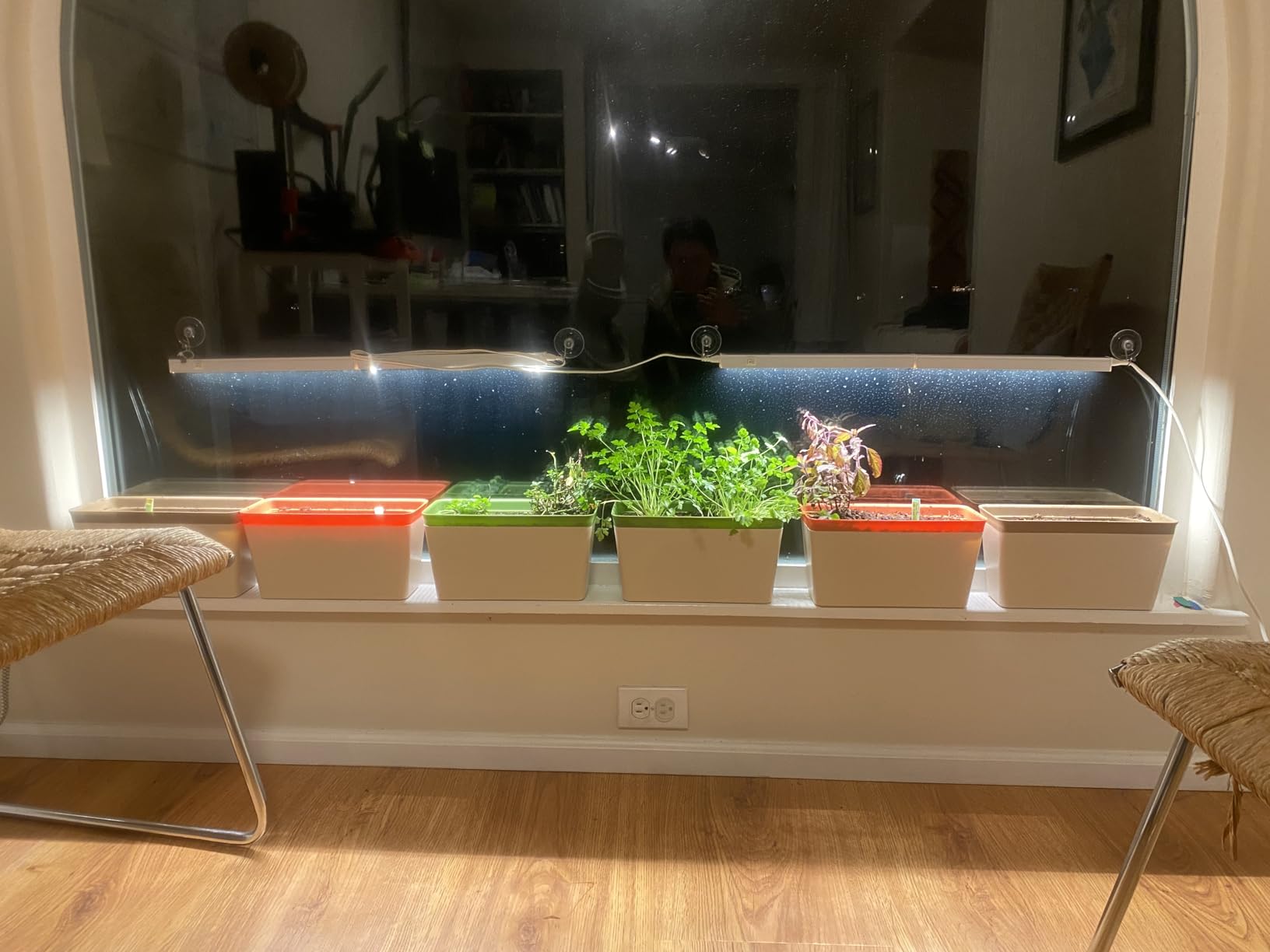VIVOSUN Self-Watering Planters, 6-Pack 10.5 Inch Compact Rectangular Window Herb Planter Box with 10 PCS Plant Labels, Plant Container for Basil, Flowers, Succulents, Indoor & Outdoor customer photo 2