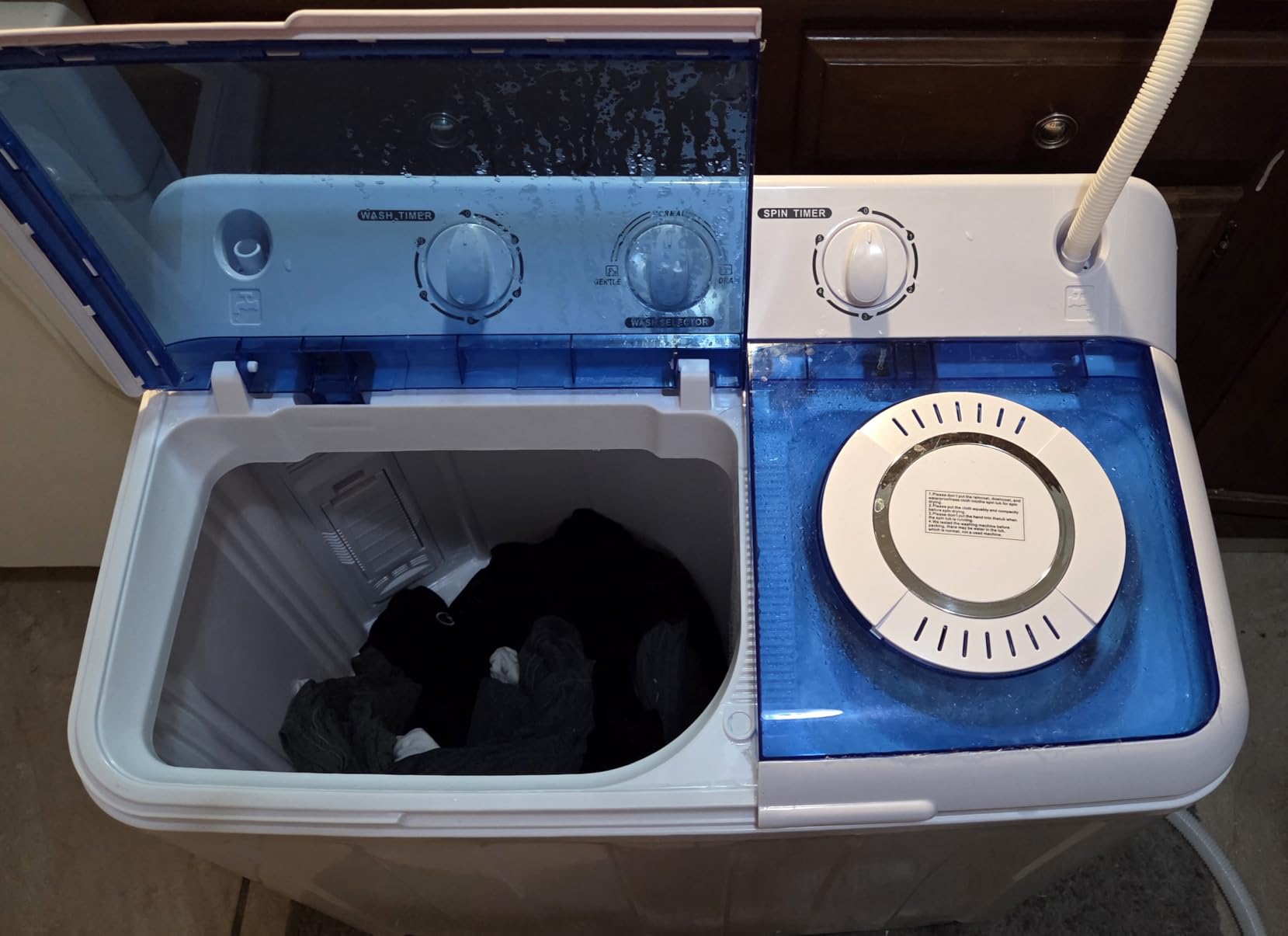 VCJ Portable Washing Machine, Twin Tub Washing Machine Laundry Compact Washer spinner Combo with 14lbs capacity, 9Lbs Washer and 5Lbs Spinner dryer for Apartments RVs and Dorms Customer Review VCJ Portable Washing Machine, Twin Tub Washing Machine Laundry Compact Washer spinner Combo with 14lbs capacity, 9Lbs Washer and 5Lbs Spinner dryer for Apartments RVs and Dorms - Customer Photo 1