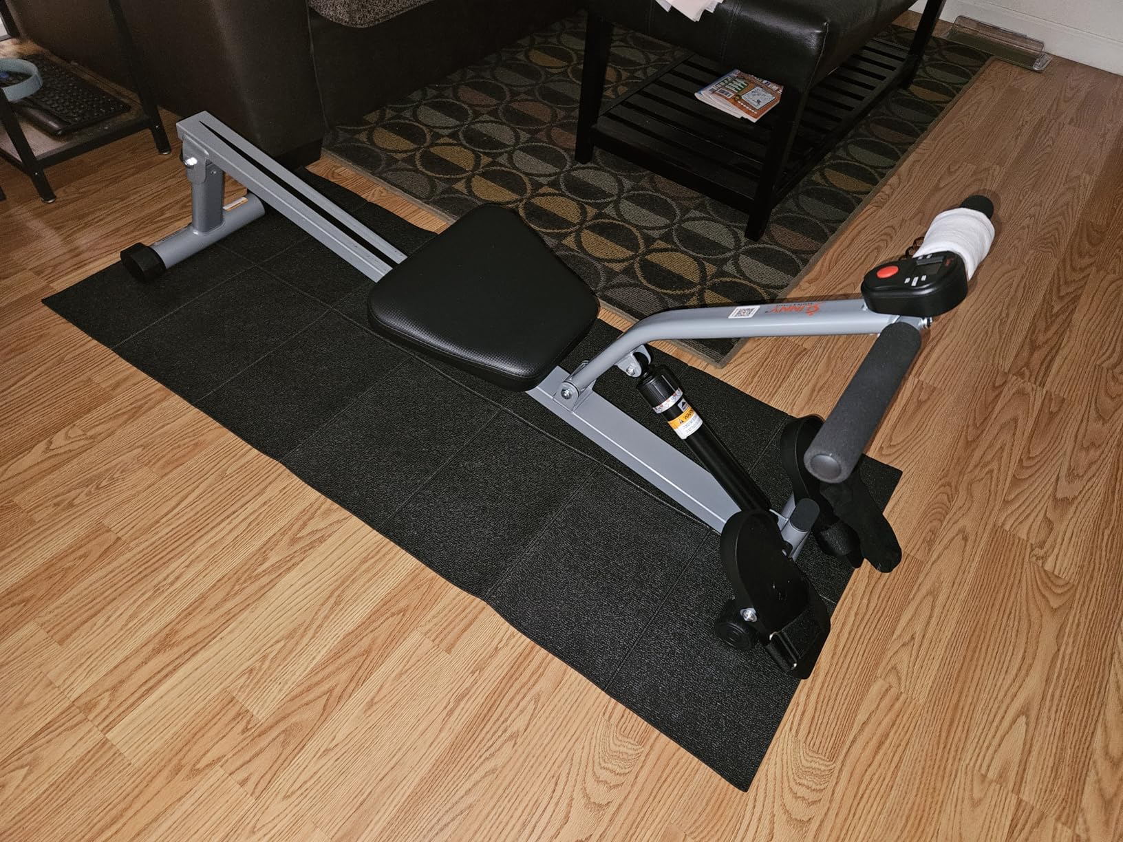 Sunny Health & Fitness Compact Adjustable Rowing Machine with 12 Levels of Resistance for Complete Body Workouts and Optional Free SunnyFit App Enhanced Connectivity Customer Review Sunny Health & Fitness Compact Adjustable Rowing Machine with 12 Levels of Resistance for Complete Body Workouts and Optional Free SunnyFit App Enhanced Connectivity - Customer Photo 2