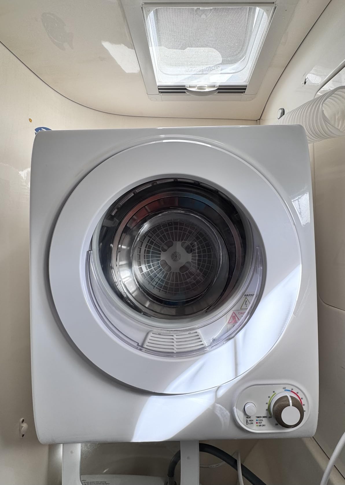 Euhomy Portable Dryer 1.5 cu. ft., 850W Powerful Clothes Dryer with Stainless Steel Drum and Exhaust Hose, Dryer Ideal for Apartments, RVs, Dorm Rooms - Customer Photo 1