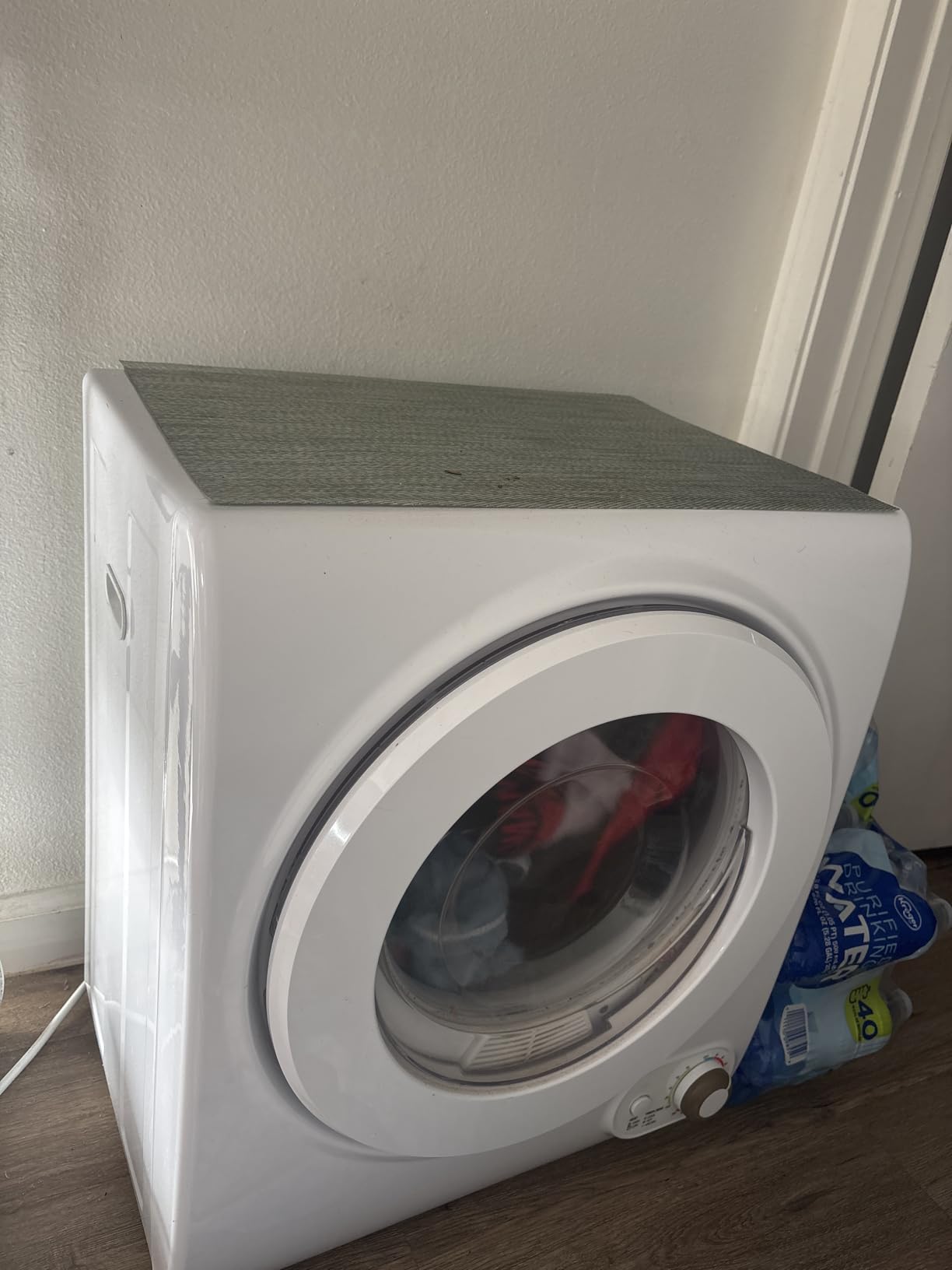 Euhomy Portable Dryer 1.5 cu. ft., 850W Powerful Clothes Dryer with Stainless Steel Drum and Exhaust Hose, Dryer Ideal for Apartments, RVs, Dorm Rooms - Customer Photo 2