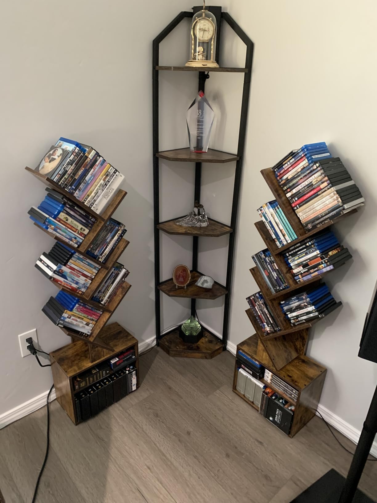 SUNMORY 6 Tier Tree Bookshelf, Small Bookcase with Storage Cabinet, Modern Tall Narrow Bookshelves Organizer, Floor Standing Book Shelf for Bedroom/Living Room/Home Office/Corner, Rustic Brown Customer Review SUNMORY 6 Tier Tree Bookshelf, Small Bookcase with Storage Cabinet, Modern Tall Narrow Bookshelves Organizer, Floor Standing Book Shelf for Bedroom/Living Room/Home Office/Corner, Rustic Brown - Customer Photo 1