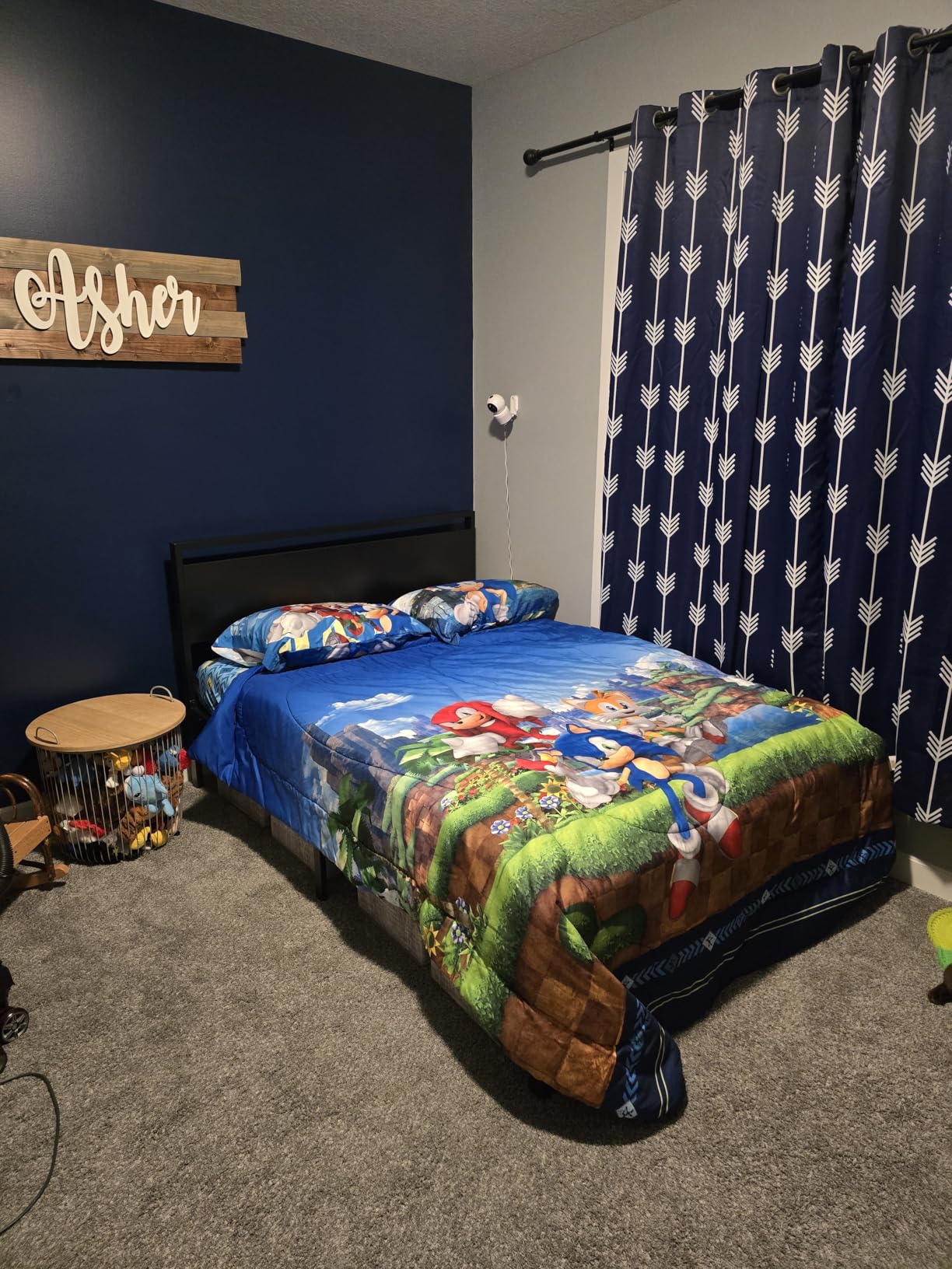 SHA CERLIN 14 Inch Full Size Metal Platform Bed Frame with Wooden Headboard and Footboard, Mattress Foundation, No Box Spring Needed, Large Under Bed Storage, Non-Slip Without Noise, Black Oak Customer Review SHA CERLIN 14 Inch Full Size Metal Platform Bed Frame with Wooden Headboard and Footboard, Mattress Foundation, No Box Spring Needed, Large Under Bed Storage, Non-Slip Without Noise, Black Oak - Customer Photo 1