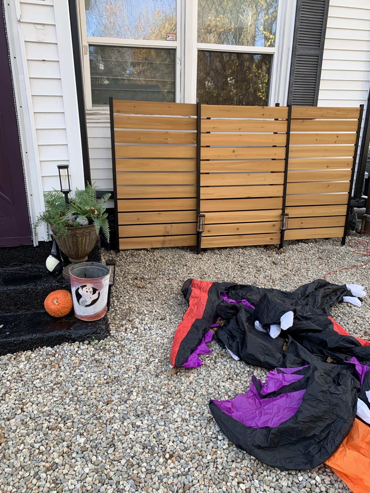 Enclo Concord Privacy Screen, Cedar Wood DIY No Dig Kit | 5ftH x 3.2ftW, Pre-Stained, 1 Panel, Hide Trash Cans, EC18022 customer photo 1