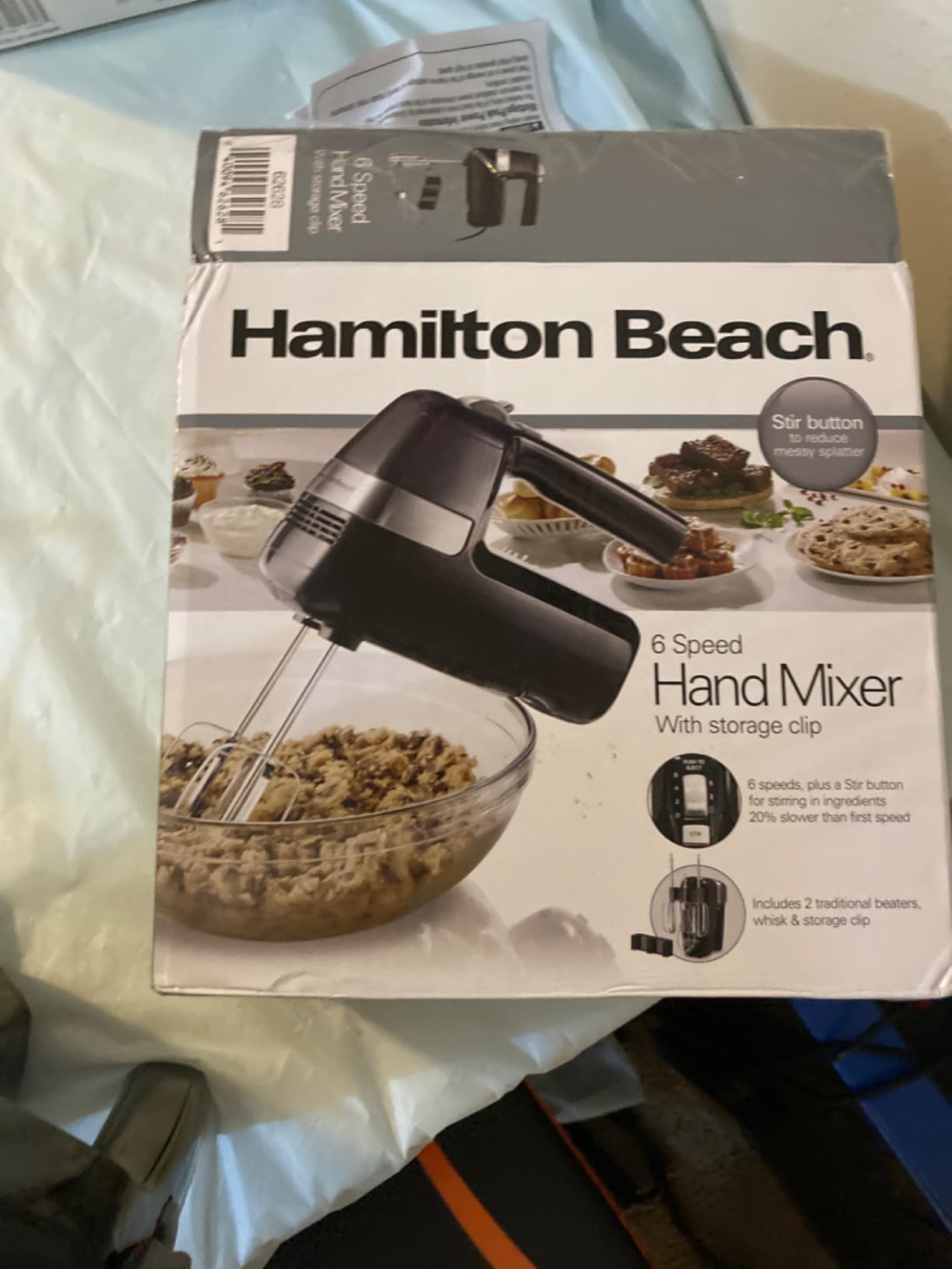 Hamilton Beach Electric Hand Mixer, 6 Speeds + Stir Button, 300 Watts of Peak Power for Powerful Mixing, Includes Whisk and Storage Clip, Black (62628) Customer Review Hamilton Beach Electric Hand Mixer, 6 Speeds + Stir Button, 300 Watts of Peak Power for Powerful Mixing, Includes Whisk and Storage Clip, Black (62628) - Customer Photo 2