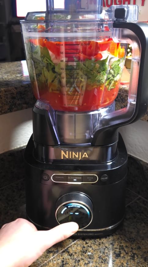Ninja Detect Kitchen System All-in-One Blender and Food Processor | Best for Smoothies, Cookie Dough, Salsas, Cole Slaw and More | BlendSense Intelligence for Perfectly Smooth Results | 1800 Watt | Black | TB401 - Customer Photo 1