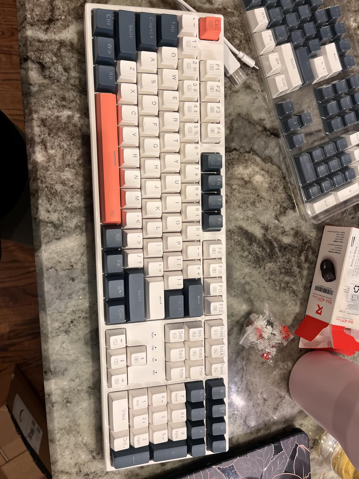 Redragon K668 RGB Gaming Keyboard, 108 Keys Wired Mechanical Keyboard w/Extra 4 Hotkeys, Sound Absorbing Foams, Upgraded Hot-swappable Socket, Mixed Color Keycaps x 2 Sets, Red Switch customer photo 1