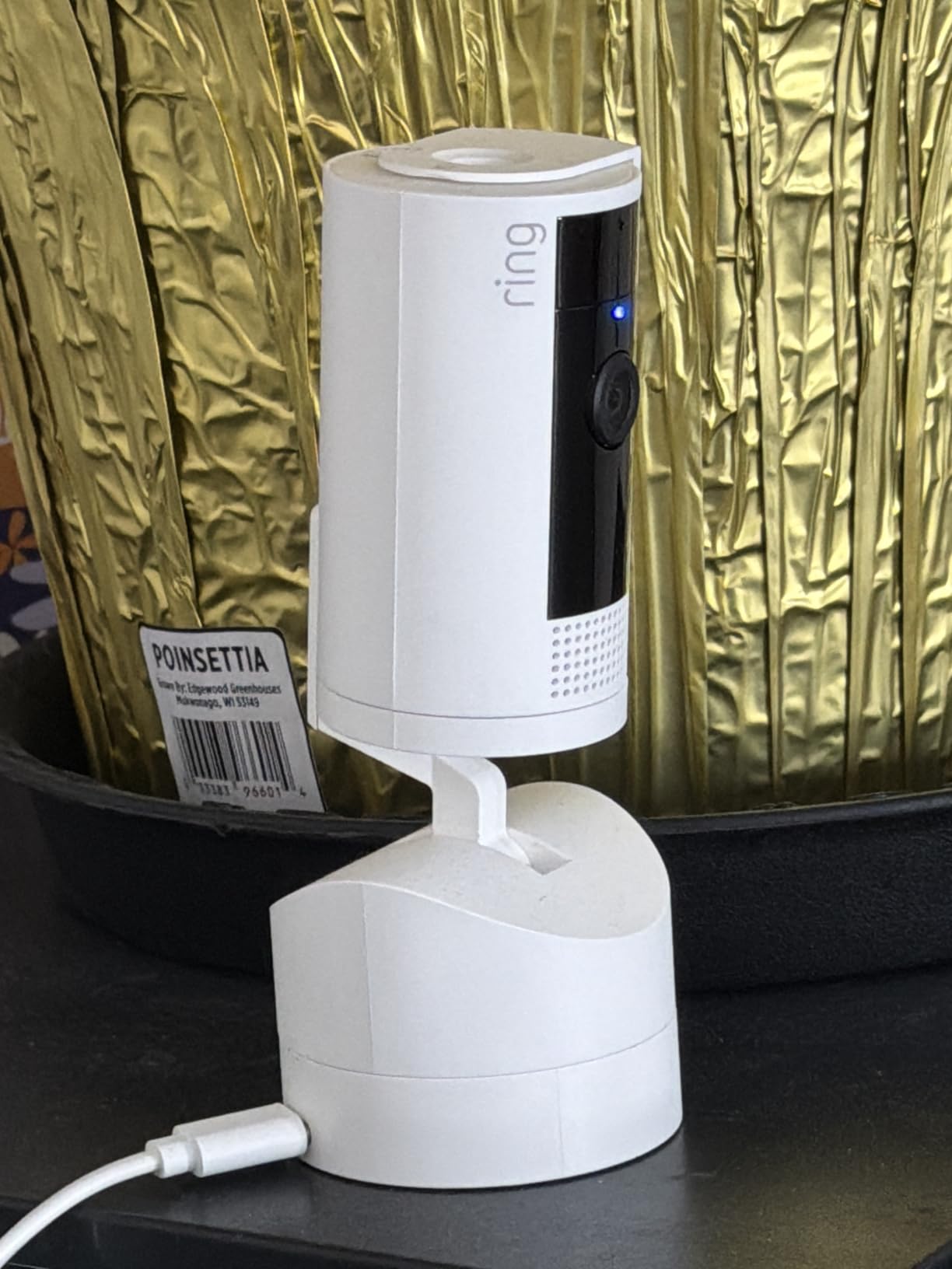 Ring Pan-Tilt Indoor Cam (newest model), See all around your home or business with 360 pan coverage, HD video, plus Two-Way Talk, White customer photo 1