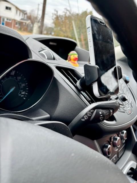 Miracase Phone Holders for Your Car with Metal Hook Clip, Air Vent Cell Phone Stand Car Mount, Universal Automobile Cradle for Garmin GPS Fit iPhone Android and All Smartphones, Dark Black customer photo 2