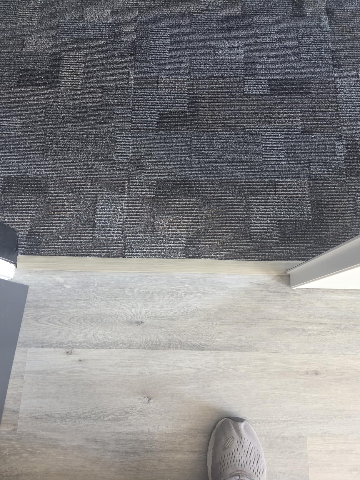 Floor Transition Strip Self Adhesive Carpet Wood Tile Vinyl Flooring Laminate Transition Cover Edge Trim Gap Doorway Threshold for Uneven Floors Heights Within 5 mm (40 inches, Gray Forest) Customer Review Floor Transition Strip Self Adhesive Carpet Wood Tile Vinyl Flooring Laminate Transition Cover Edge Trim Gap Doorway Threshold for Uneven Floors Heights Within 5 mm (40 inches, Gray Forest) - Customer Photo 1