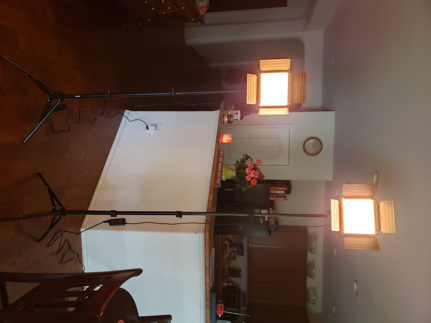 GVM RGB Photography Lighting Kits with 2 Softboxes, 680RS 50W Studio Lights with Bluetooth Control, 2 Packs Video Light with 18 Lighting Scenes, led Panel Lights for Video Recording, 8500lux/0.5m - Customer Photo 2
