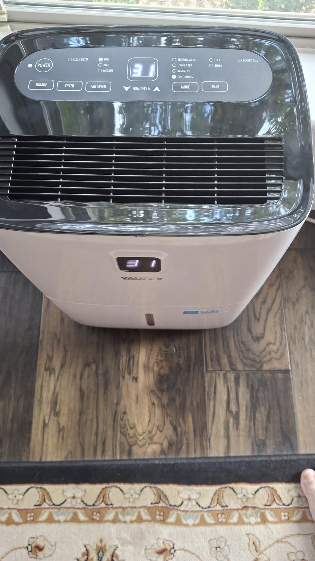 Yaufey 120 Pints Energy Star Dehumidifier for Home, Basement and Large Room up to 6000 Sq. Ft., with Drain Hose, Timer, Intelligent Humidity Control and Large Water Tank - Customer Photo 1