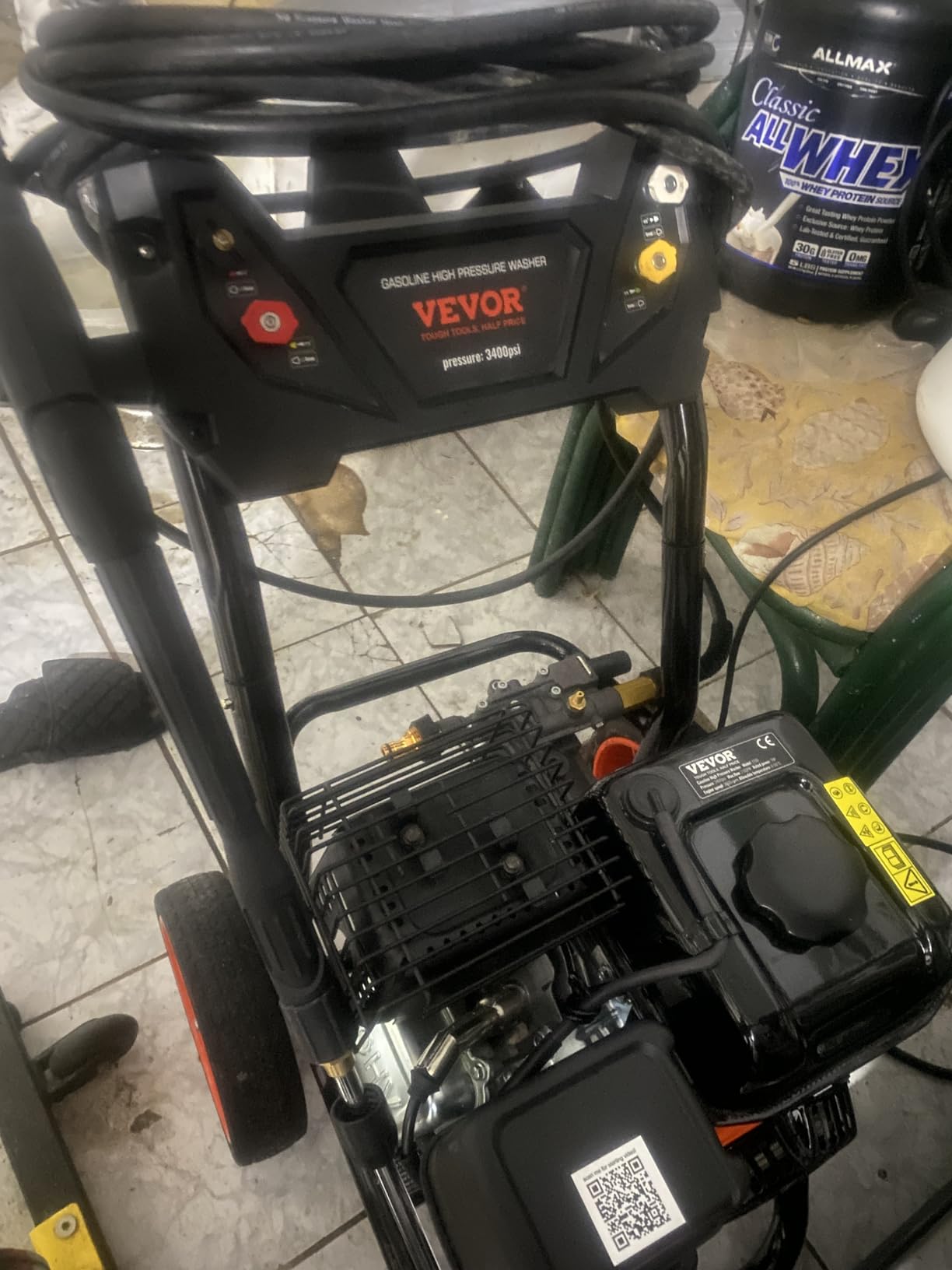 VEVOR Gas Powered Pressure Washer 3400 PSI 2.6 GPM, with Spray Gun and Extension Wand, 5 Quick Connect Nozzles, Copper Pump - Customer Photo 1