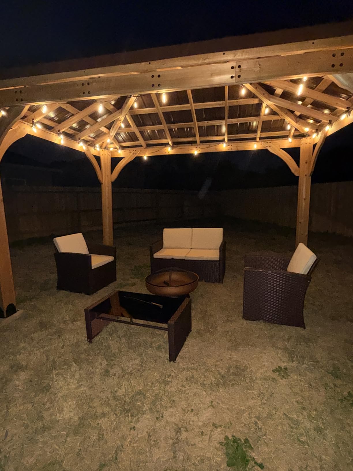 8-Piece Patio Furniture Set, Outdoor Wicker Rattan Sectional with Thick Cushions, Glass Top Table with Hidden Storage, Outdoor Conversation Set for Backyard, Porch, Patio, Black customer photo 2