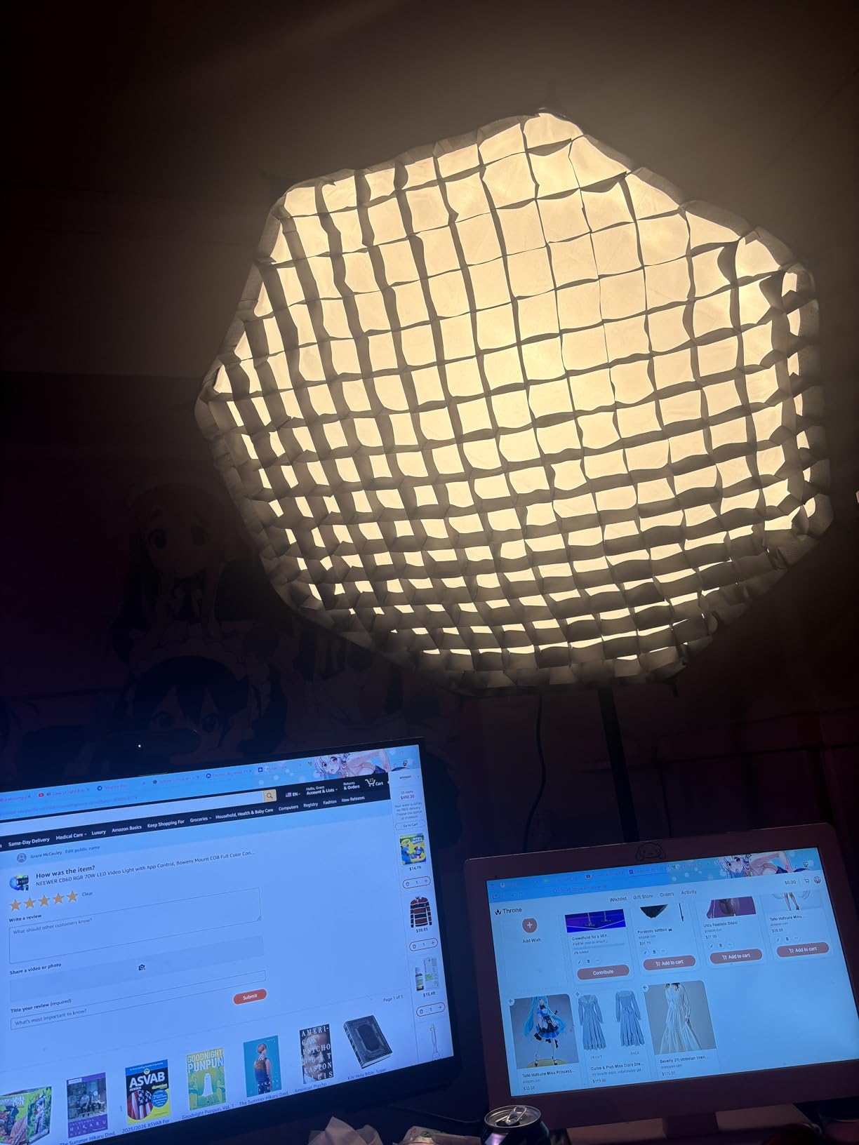 NEEWER CB100C 130w RGB LED Video Light, APP/2.4G Control 360° Full Color 2700K-6500K 27000lux/m COB Bowens Mount Silent Continuous Output Lighting TLCI/CRI97+ 17 Scenes for Video Recording Photography - Customer Photo 2