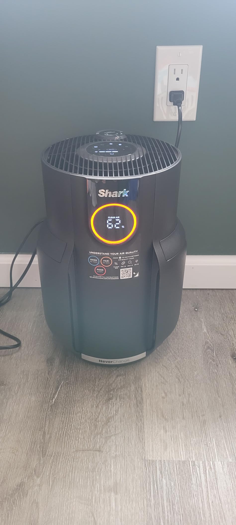 Shark Air Purifier for Home, NeverChange, for Large Room, HEPA-Exceeding Filter, Captures Pollutants, Pet Dander, Dust, Odor, Smoke, and More, Odor Neutralizer, HP152, Charcoal customer photo 2