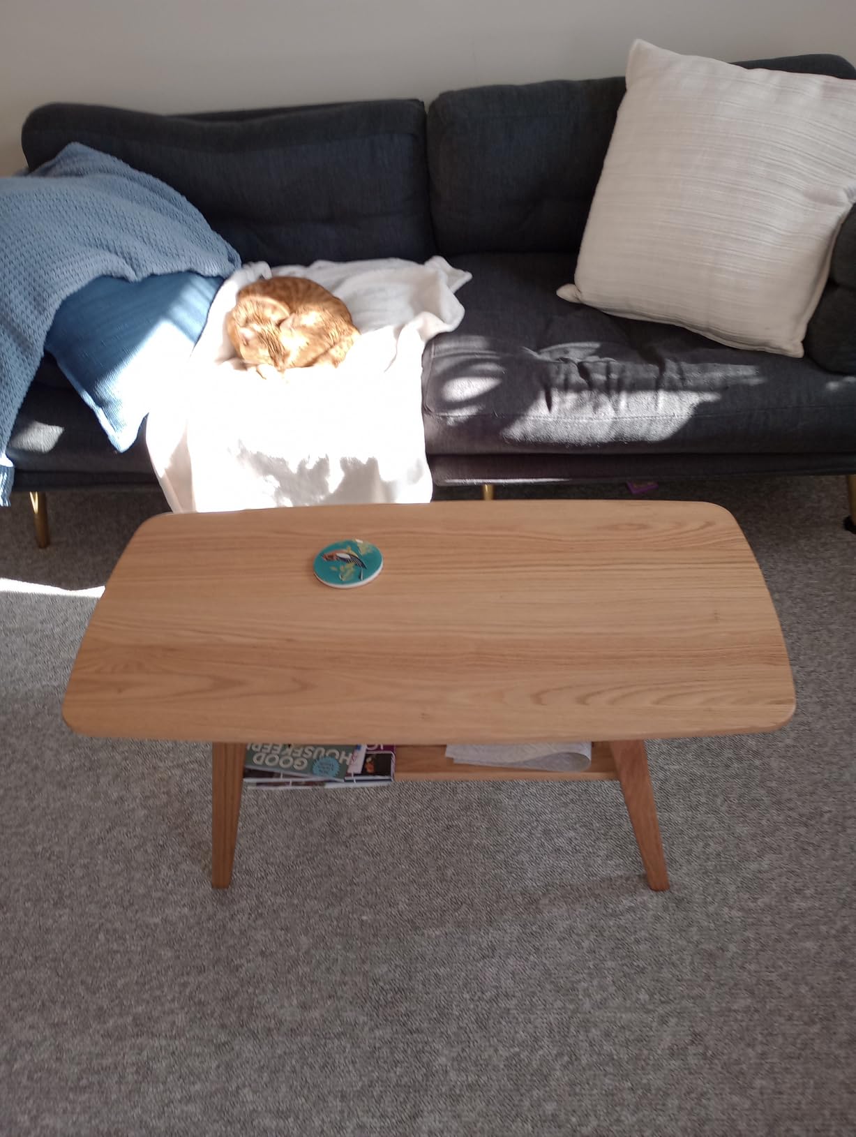 100% Solid Wood Coffee Table for Living Room, 39.37 100% Solid Wood Coffee Table for Living Room, 39.37